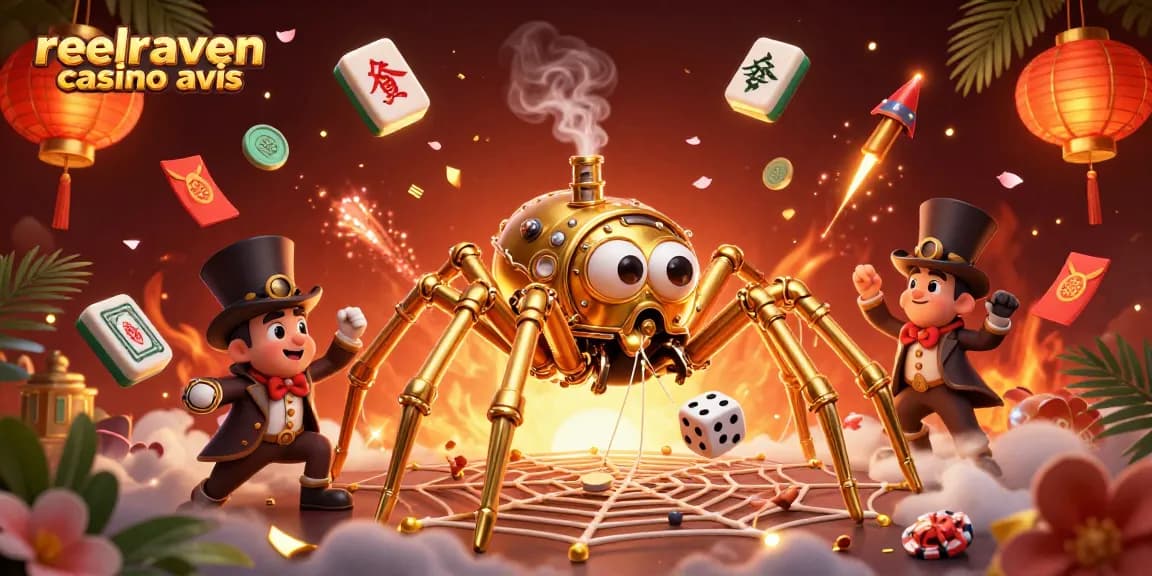 Parcourez les avis sur le casino ReelRaven avec notre illustration captivante.